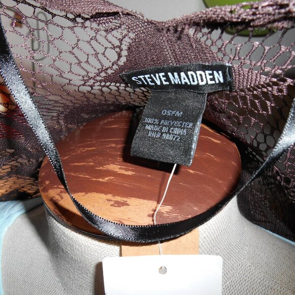 STEVE MADDEN FRINGE OPENWORK WOVEN LACE WINE ONE SIZE FITS ALL COVER SHAWL NWT - Picture 7 of 8